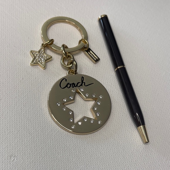 Coach Accessories - Coach Gold Star Keychain and Coach Pen